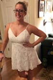 This dress is amazing. I'm taking it with me to Mexico for my bachelorette party. It's not to heavy and will with stand the heat. I also have broad shoulders and am busty but this keeps me in while being cute. I'm curvy and short but it's not to short either! So excited to wear this out! - Katie H.