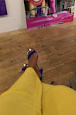 Bought these cute heels to wear with multiple outfits. I broke them in and are comfortable. Going to get the fushia as well! - Jodi-Ann H.