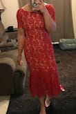 Such a beautiful lace overlay. Perfect fit. True to size. - Meredith B.