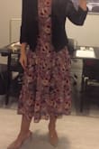 I love the color and style, but it's a little too big on the bottom. I had to get it tailored otherwise I'd be swimming in fabric. The photo with black jacket: as-is (I looked grumpy and bulky) The other photo: tailored (slimmed down and chic). Love it! - Simone A.