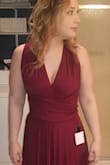 This dress is absolutely fabulous! My 8 bridesmaids will be wearing them at my wedding in October. The material is great, definitely not cheap looking or feeling. The dress is so unique and universal, that's my favorite part! Each one of my bridesmaids will be able to show their unique styles, while all wearing the same dress! 10/10 would recommend! - Dystany S.
