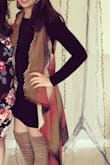 The dress was a little looser than I thought but it actually looks fine that way. I paired it with something colorful and thigh high boots. It was the perfect fall outfit. - Stephanie R.