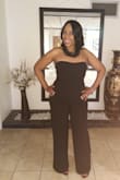I love everything about this jumpsuit! It makes you look much slimmer then you actually are...I will reorder all colors once it is restocked. I have both black and red, please restock in white and blues! - Jeaninne M.