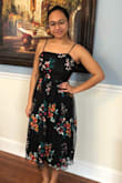 Thanks love the embroidery but the dress runs a little too big on me. Also, I wish it was a little bit shorter. Otherwise, it's a beautiful dress. - Elenita S.