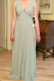 Ordered a large based on the size chart but it was definitely too big and the excess fabric in the bust gave a matronly look. Also the sage green is not as minty and bright as it appears in the photos, but a actually a subdued gray green as the name implies. Disappointed. - ANNALISA M.