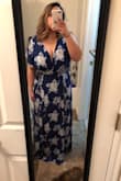 I have a large chest and small waist this wrap dress is perfect for my build. It's a little long but with heels it'll be fine. I'm happy with the vibrancy of the colors. And I probably would've fit a L just fine but I decided to size up for more chest coverage. This is my first time purchasing from Lulus and I plan to buy more often. - Amy J.