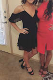 I loved this dress. I wore it to a semi-formal event and got so many compliments! The material is flowy, so you don't have to worry about sucking in, but it is also still so flattering. I am obsessed with this dress. - Kady B.