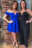 I LOVED this dress! It is extremely flattering for those with hourglass body types, but I think it could easily be flattering on anyone. I ordered both the pink and blue, but ultimately went with blue because I liked the color with my skin tone better. The material is stretchy, but still fitted in the right places - perfect mix for a very cute dress! I honestly may order the dress in black because it would be perfect for so many occasions. - Kady B.
