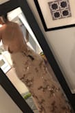 Wow! I am so in love with this dress. I was nervous about ordering size up based on the fit, but it is perfect. Again, I used the live chat to help me make my choice. The dress is comfortable, sexy, and I love the sequins. Wearing this for a wedding as well but so glad to have it to for other events :) - Lucia H.