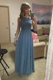 This dress is just what I hoped it would be! I wore it for my anniversary dinner with my boyfriend. The fit was perfect, the skirt is wonderfully flowy, and the back was so pretty! My measurements are usually between a S and XS with Lulus, I went with the XS and I'm glad I did since it fit great. At 5'5, it was still a little long for me even with 4 inch heels on, but I made it work. Highly recommend! - Amber S.