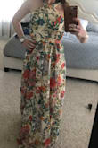 Gorgeous dress with a beautiful pattern. I'm quite petite and it fit my body perfectly. - Katelyn L.