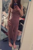Wore this to my senior college dance and it was perfect! I agree the slit is high on the le,g and if you have a booty it may be a squeeze, but it fit me just right with an XS! - Ky H.
