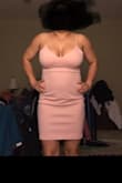 Love this dress!! Nice and thick material. I love the color, and it is very stretchy. - Isela V.