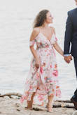 This is the perfect dress if you are looking for something flowy and eye catching. I love the breathability of the fabric (I wore this for my engagement photos on a 98* day in July). I did not wear a bra because the straps give enough support to wear without one if you fill the top out. Otherwise you may want to wear a no-show or sticky bra. 10/10 would purchase again. Great summer dress! - Kristie