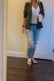 Runs a little smaller I usually order size 1 but after the reviews I went with the 3, I'm glad I did. Very cute, comfortable jeans. - Eszter P.