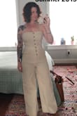 Love the fit of this jumper! I'm pear shaped, and it's nice that the top adjusts to fit my smaller chest. The linen feels nice and cool. Because I'm quite short, I'll have to hem the pants, but I have to do that with all pants not available in petite. - Brandi R.