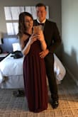 Purchased this for a company function with my husband, it fit really great - was just a little tight in the hips because it's very structured with little give. Overall, it was a beautiful dress and garnered many compliments! - Megan G.