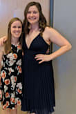 I purchased this dress for my med school formal and it was perfect! The length was modest and hit just right on my tall frame, but the neck line and open back add some flair. I plan on wearing this again for weddings this summer and fall! - Jenna S.