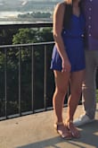 I love the color and the look of the outfit. The material was a little too thin and it was short. I didn't like that the button to hold it together was silver and you could see it in pictures. - Victoria P.