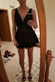 I love this dress, however I do wish it was just a TAD bit longer. Overall cute, comfy, and easy to get on/off. The zipper is on the side opposed to the back which is nice too. - Halley R.