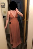 Needed a flowy bridesmaid dress and this worked. It fits quite well around the waist and the adjustable straps are perfect because I have a short torso. Colour is true to the image online. Only complaint is that the fabric covering the boobs is quite thin so I will need to have cups sewn in to prevent nip showage and help with support. Also, heads up to the Canadians, the duty charge was $50! - Hallie S.