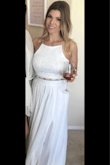 I wore this dress for my bridal shower and it was stunning! The fabric quality was so much better than anticipated and it really did fit true to size. I'm 5'6" and wore about 3.5" heels. It gracefully swept the floor (perfect for me). The dress even had a cute leg slit which made it sexy-sweet while opening gifts! Do not hesitate to purchase this outfit! - Joslyn M.