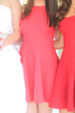 I bought this dress when I was a bridesmaid for a wedding. The dress is very pretty especially if you love fire engine red. It's a little loud for me so I'm not sure how much I will wear it, but as a bridesmaid dress that needed to be red it was beautiful!!! - Chelsea