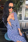 Love, love, love this dress! I originally ordered a small but it was too loose around my waist and returned for an XS. I wore this dress out in Hollywood on a Sunday afternoon with my friends and got so many compliments! Perfect length and very slimming. - Tera S.
