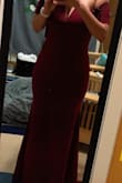 Unless you are super confident about your hips this dress is not for you, I ordered a size larger to make sure it would come to the ground since I am tall but then the back was baggy.  My hips looked huge and I cried when I tried it on.  I returned it as quickly as I could. - Piper G.