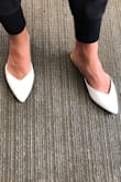 I ordered these in the 8 and 8.5 (I'm usually in between these sizes). To be honest these both fit fine, I went with the 8.5 because the 8's were a little tight in the front. I was worried they would give me blisters on the side but they're actually so so comfortable. - Grace Z.