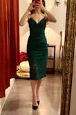 When the dress arrived, it was tight in the hips and loose around my bust and waist. I thought it was so beautiful, though, that I just chose to have it taken in by a seamstress for about $40. NOW it flatters me perfectly just like I wanted. It's still tight in the hips but I can move well enough and sit down in it. The dress has a silky lining and is very well-made. It has that old Hollywood glam look that I'm just in love with. It's a little more than I'd normally spend on a dress (with the alteration cost) but now it's gonna be my go-to for cocktail parties or date nights. It's worth it for how beautiful and unique it is. - Shelby K.
