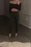 I'm a little short so they fit me a little more high waisted than it looks on the model but it's exactly what I wanted! I love the pockets on them! - Sabrina M.