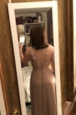 I am obsessed with this dress. It fits wonderfully and compliments my shape well. I was originally going to wear it for engagement photos, but I decided on a darker color in a different dress also from Lulus instead. This one I'll wear to my engagement party or something like that instead. - Kaitlin