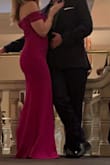 I read the reviews before purchasing so I knew to order a size up. The medium fit comfortably and was only a little long, but I didn't need to have it hemmed. The color of the dress is fantastic and I received so many compliments on it! - Rebecca M.