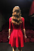 The dress was for my showcase. It got a lot of compliments. The colour was really nice on and stood out. I have skinny arms, so I had to alter the sleeves but once done it was perfect! I had a lot of problems with the shipping situation. I'm still waiting for my refund as I did not get it in two days. I got in on my fourth and had to go and pick it up myself. Not their fault but still waiting on a refund. Other than that. Go for it. Nice dress. - Maeve O.