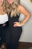 This jumpsuit is so stunning. It's classy, but adds the perfect amount of sexy! It is fitted in all the right areas, yet has plenty of stretch at the same time making it a perfect choice!! Very well made with great material. If you're on the fence, just order it! You definitely won't regret! - Taylor M.