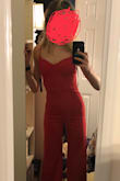 This jumpsuit fits like a glove and feels great. I will need to hem the legs just a bit to be able to wear with wedges, but perfect for day or night once it gets warmer out! Recommend! - Avery B.