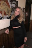 I am obsessed with this outfit. Not only am I comfortable but this skirt/crop combo hugs all the right places. I love wearing this for a night on the town as well as a dressier event. - Haylie S.