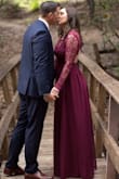 I absolutely loved this dress! I wore it for my engagement picture shoot and it was perfect! The dress was long enough for me to wear 4 inch heels. The lace was really nice and did not feel cheap! Would definitely recommend! - Amanda J.