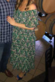 This dress is cute and classy. Love the layers and pattern and it's sooo comfortable. I received so many compliments. (Downfall- You don't quite catch the layers in pictures and it can be unflattering, so definitely turn to the side for pictures and put your arm on your hip to break up the dress!) - Heather B.