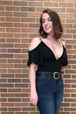 I loved this top - it paired perfectly with my over the knee boots! I wore it to a concert and the top was comfortable and fit well the whole night! My husband couldn't stop staring! - Cassandra L.