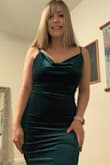This dress is great, the material and fit were as described. It hugs your curves but is also not restricting and allows you to dance all night without being uncomfortable! I would definitely recommend this dress for any occasion, elegant to night out with the girls! - Amber W.