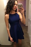 This dress fits like a glove! I have an athletic build and it's often hard to find things that fit just right... the back allows you to adjust it to fit your particular shape so there's no gaps or uncomfortable areas. And the material is great quality! Highly recommend! - Ariel B.