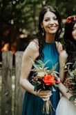 I wore it as a bridesmaid dress and it was great, looks just like the picture. It's a great dress for tall girls, I can't usually find a dress that's long enough for me and this one is perfect! The waist line is pretty tight after a while it definitely started to hurt. I wore a strapless bra with it. - Olivia M.