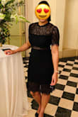 I'm 5'9 and 170lbs (athletic build). The dress was a little big and I probably would have been fine in a medium. So keep that in mind if you have the same body type. Even though it was a little big it was still very flattering. Sexy without being too revealing. It was perfect for the event I went to. - Marie N.