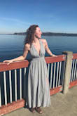 I can't recommend this dress enough. It fits perfectly. and it's so freaking comfortable that I wish I could wear it everyday! It's a super flattering style of dress. With the low back, you probably won't be able to wear a bra, so I just wore some breast tape and it worked perfectly! - Avalon L.
