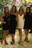 This dress is made of very comfortable and durable fabric. Soft & stretchy but thicker, good quality fabric. Perfect length and shape. I highly recommend this dress. I wore this in Vegas for my bachelorette party. - Jennifer K.