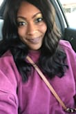 This is now one of my favorite sweatshirts!! I purchased a size small, and the fit was perfect. I paired it with a high-waisted wide leg jean and boots. I love the comfy fit, color, and open back! I also love that you can wear it as a casual look, but still feel really cute. - Tameka J.