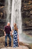 This dress was perfect for my engagement shoot! It flows beautifully. It was a few inches long with sandals, but heels would make it perfect. It was a little difficult to get shots with my leg out, but that just means you won't be flashing anyone wearing it normally because it stays closed well. It's a great dress! - Kelsey H.