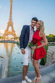 My  fiance  Picked this dress out and bought it for me as a surprise. He asked me to wear this beauty out to dinner on a beautiful evening in Paris. The dress made me feel so sexy and It fit so true to size! Hitting all good areas!! The open back is stunning and the dress looks and feels more expensive than it is!! 
Needless to say this dress is fantastic and he ended up  proposing  to me that night!! It looked stunning in my engagement photos!! - Danielle S.